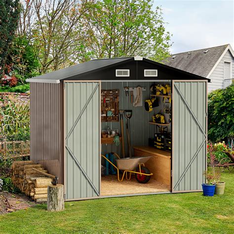 Aoxun Outdoor Storage Shed Waterproof, 4X 6FT and Garden Shed for Bike ...