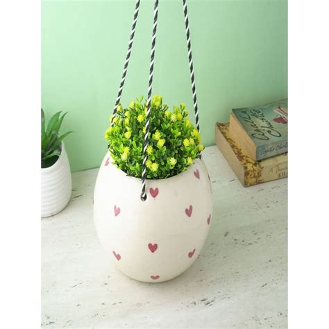 Buy The Decor Mart Hanging Heart Ceramic Planter Online