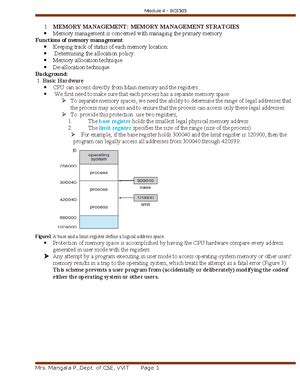 BCS303 OS module 4 - COURSE NAME: OPERATING SYSTEMS COURSE CODE: BCS ...