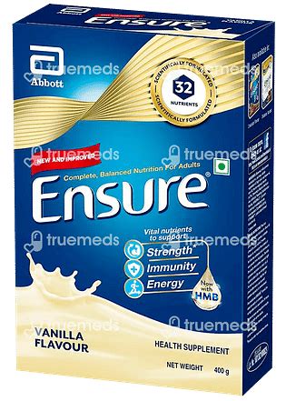 Ensure With Hmb Vanilla Flavour Powder 400 Gm - Uses, Side Effects ...