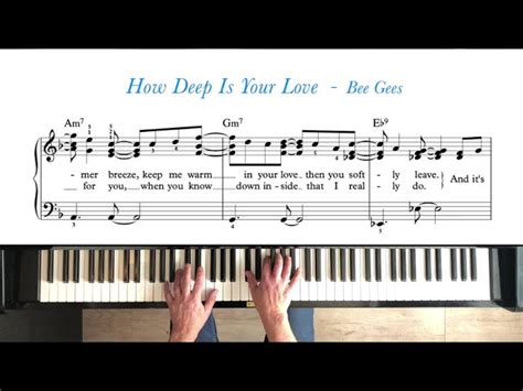 Image result for How Deep Is Your Love Piano Tutorial