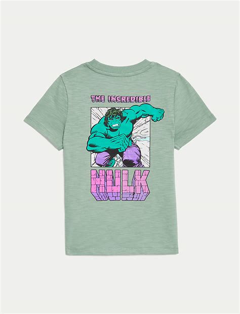 Buy Pure Cotton The Incredible Hulk™ T-Shirt (2-8 Yrs) at Marks & Spencer