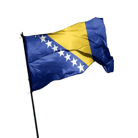 Premium Photo | Bosnia_herzegovina flag on white background