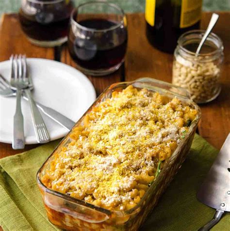 Macaroni Lasagna with White Bean Cheese Sauce