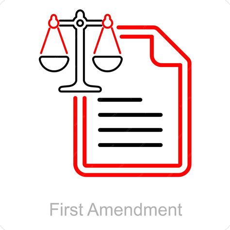 Premium Vector | First amendment and law icon concept