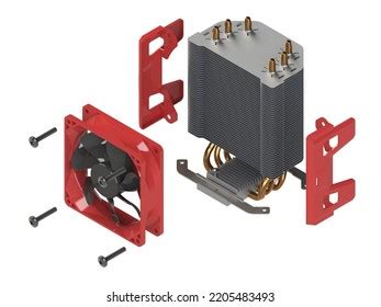 3D Exploded View of Computer CPU 的图像结果