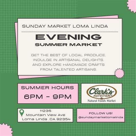 Summer Market Hours, Clark's Nutrition & Natural Foods Market (Clark's ...