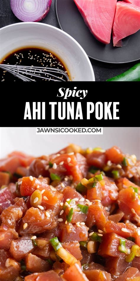 This quick and easy Spicy Ahi Tuna Poke Recipe comes together in a ...