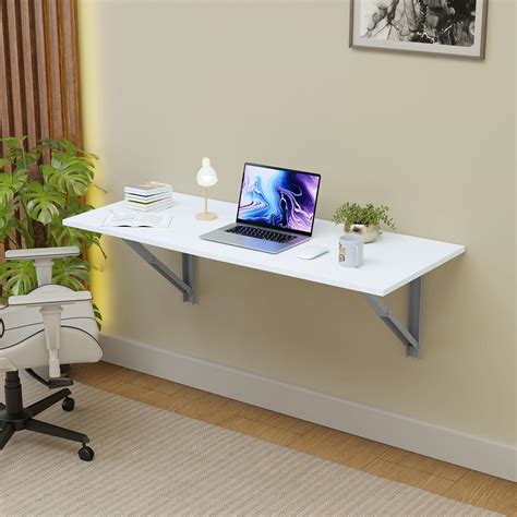 Kuber Industries 48x16 Inch MDF Wooden Wall Mount Table Foldable for ...