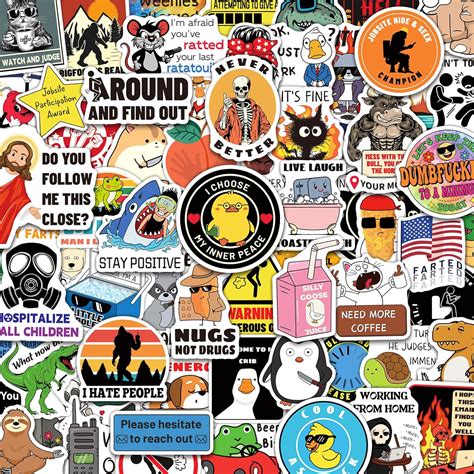 Amazon.com: SigyoJeom 200PCS Funny Meme Stickers for Adults, Prank ...