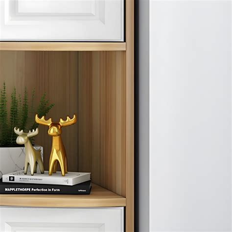 Modern Black Wood Corner Cabinet with 2 Cabinets and 6 Shelves - Black ...