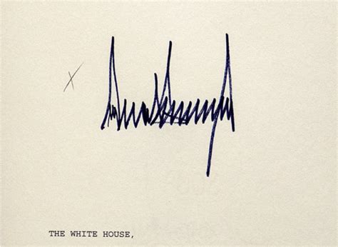 美国历任总统签名，特朗普签名最是与众不同 - 每日头条
