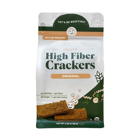 Amazon.com: Let's Be Bessties! Organic High-Fiber Crackers Non-GMO ...
