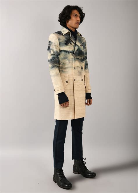 Camo-Clouds Trench Coat – countrymade.in
