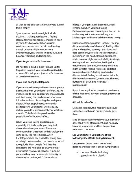 Side Effects Of Stopping Lexapro