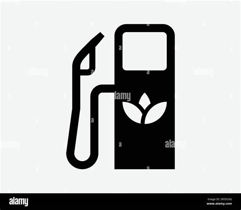 Biofuel Icon. Bio Fuel Gas Gasoline Eco Leaf Environmental Friendly Green Renewable Sign Symbol ...