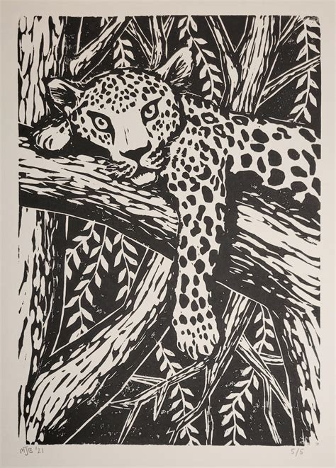 Black And White Leopard Print Drawing