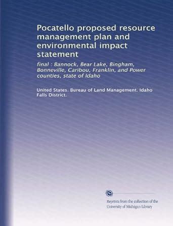 Pocatello proposed resource management plan and environmental impact ...