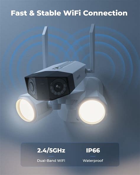 Buy REOLINK Floodlight Camera, 4K Dual-Lens Wired WiFi Outdoor Security ...