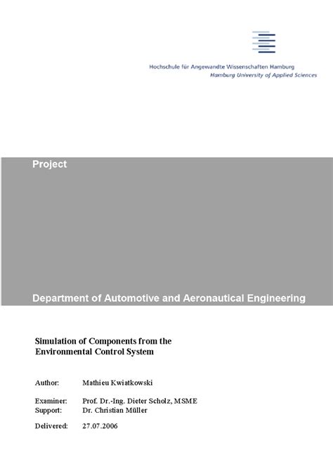 Simulation of Air Conditioning System Components in FLECS Project - Studocu