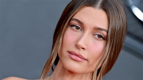 Hailey Bieber Made a Nude Lace Top Work for the Daytime — See Photos ...