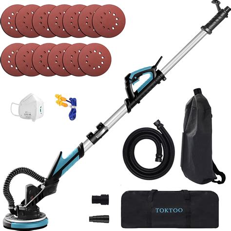 Drywall Sander, TOKTOO Electric Drywall Sander with Vacuum Attachment ...
