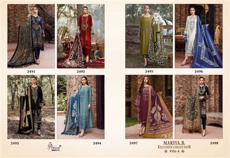Shree Maria B Exclusive Collection Vol 4 Designer Pakistani Suit Collection
