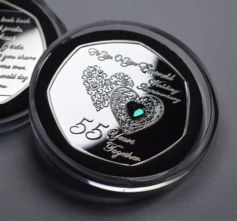 Buy The Commemorative Coin Company 55TH EMERALD WEDDING ANNIVERSARY ...