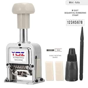 YOZTECH SATMPING Machine 8 Digit Numbering Machine with Digit Pen – for ...