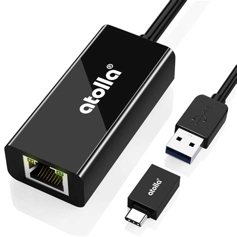 Atolla USB Ethernet Adapter, USB to Ethernet RJ45 LAN Gigabit Adapter ...