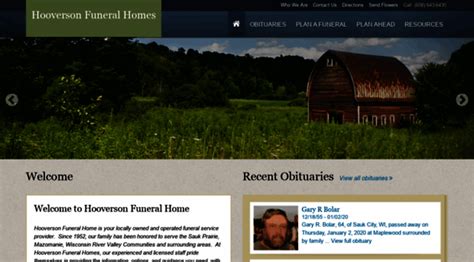 hooversonfuneralhomes.com - Hooverson Funeral Homes : Sauk ...