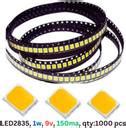 PLW (1000 Pcs){White} 2835 SMD LED 1 Watt 9 Volt up to 140LM 100-150mA ...