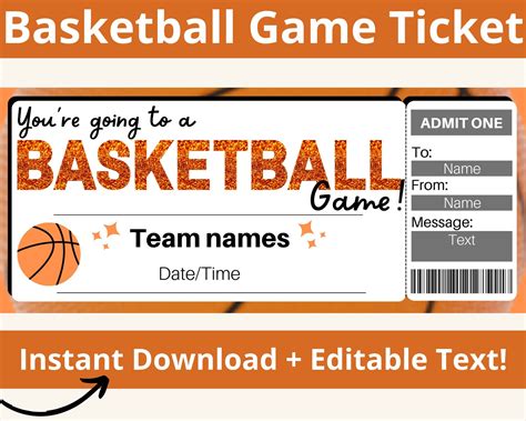 Basketball game tickets basketball tickets basketball ticket voucher ...