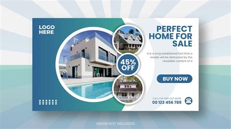Real estate home for sale web banner youtube video thumbnail | Premium ...