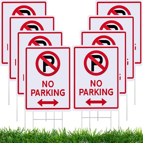 Kigley 8 Pcs No Parking Signs with H Stake 14 x 10 India | Ubuy