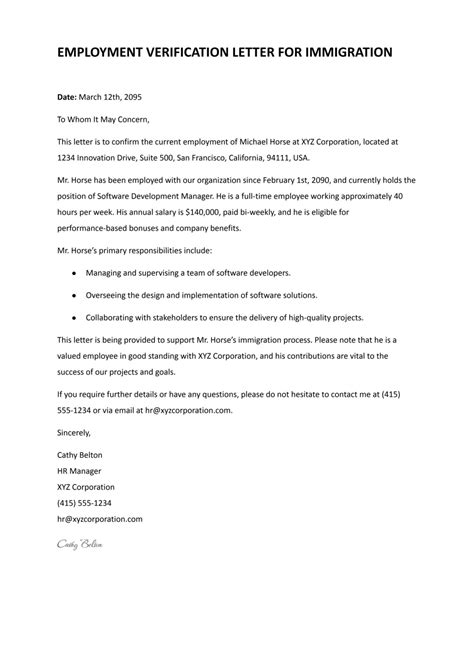 Employment Verification Letter Templates & Sample Letters