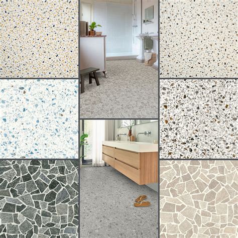 Terrazzo Cushioned Sheet Vinyl Flooring Granite Effect Kitchen ...