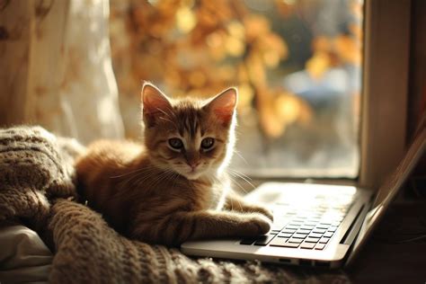 Image result for Cat Sitting at Computer