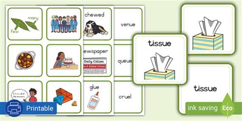 Grade 3 Phonics: ew and ue: Flashcards (teacher made)