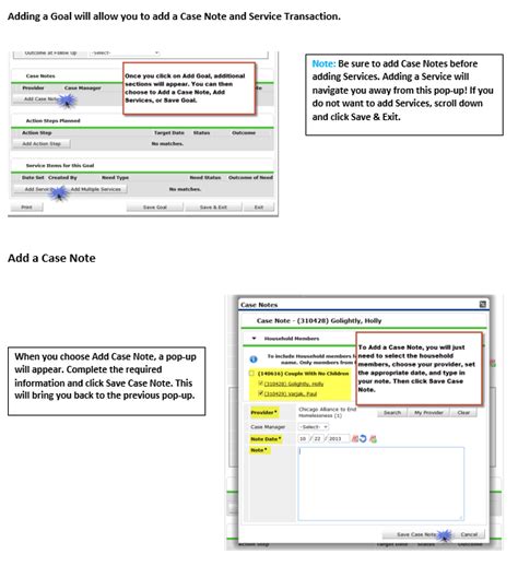 Image result for Example of Case Notes Hmis