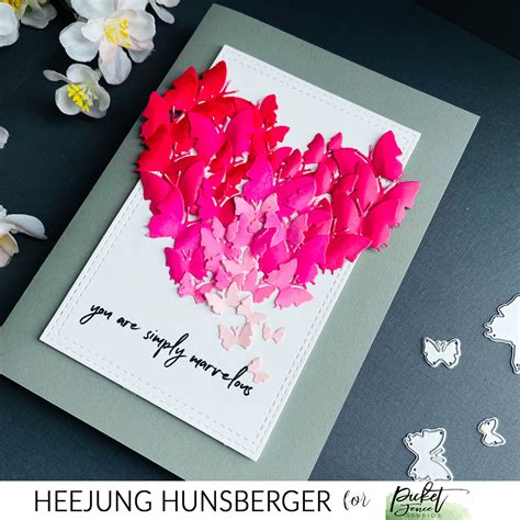 PFS-Butterflies Heart Card - H MADE BOUTIQUE