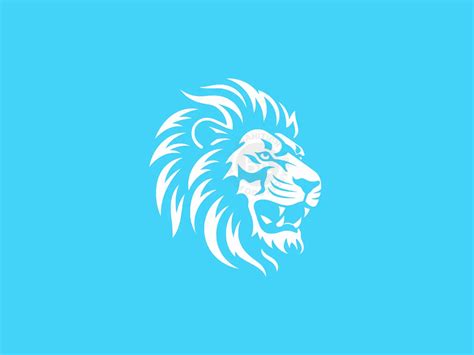 Blue Lion Logo Blue Lion Face Logo Illustration 4967471 Vector Art At