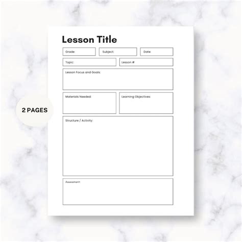 EDITABLE Lesson Plan Template Template, Digital Lesson Planner, Weekly ...