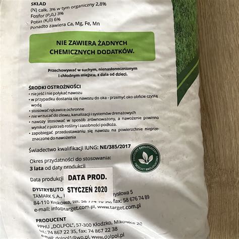 Nawóz Do Trawnika Ekologiczny – Bezpieczny Trawnik – 10 kg Target Sklep ...