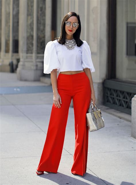 Red Pant Special at Fashion Week - Sydne Style | Red pants fashion, Red ...