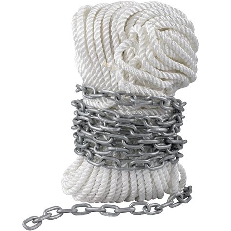 Buy VEVOR Anchor Rode and Chain, 15' x 5/16" Boat Anchor Chain, 1/2" x ...