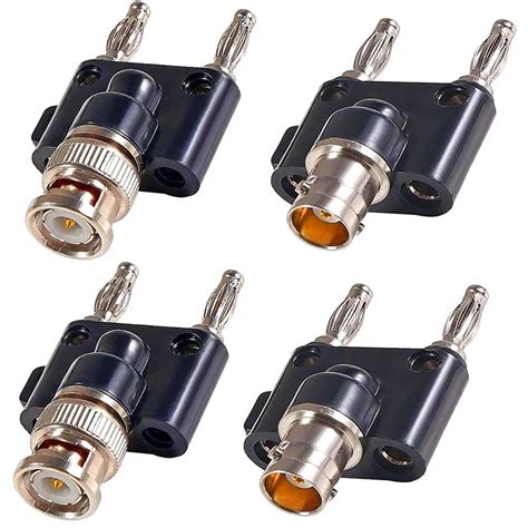 Buy DKARDU BNC to Banana Plug Adapter, 4 Pack, Male-to-Male, 4 Pins ...