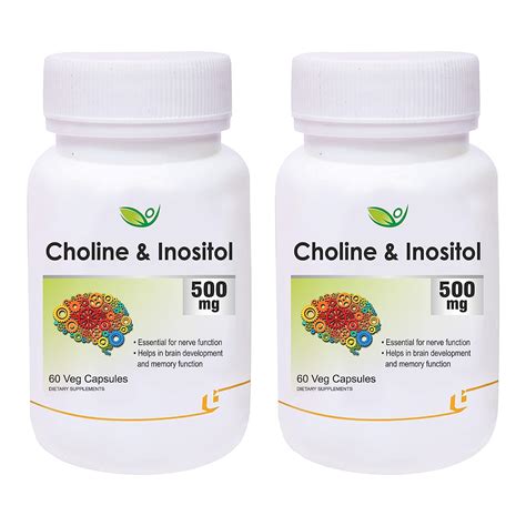Biotrex Nutraceuticals Choline and Inositol 500mg - 60 Capsules (Pack ...