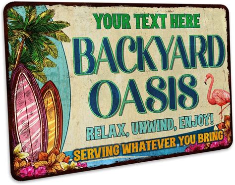 Chico Creek Signs Customizable Outdoor Sign for Backyard Oasis with ...