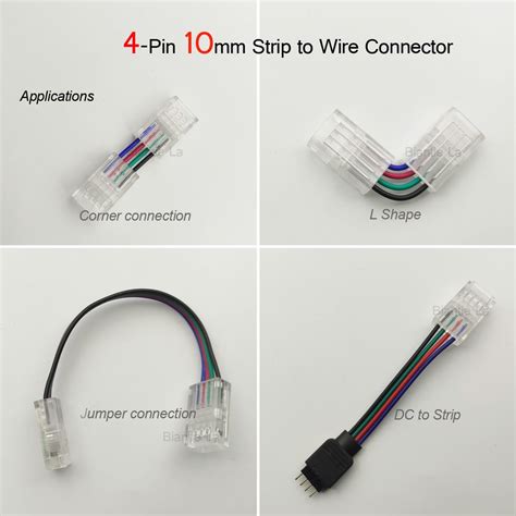 Biantie La Biantie LED Strip Connector - RGB, Solderless, Pack India | Ubuy
